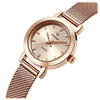 Casual Gold Stainless Steel Mesh Band Watch For Women