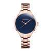 Stainless Steel Rose Gold Watch For Women With Standard Look