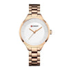 Stainless Steel Rose Gold Watch For Women With Standard Look