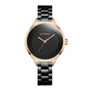 Stainless Steel Rose Gold Watch For Women With Standard Look