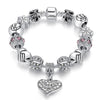New Brand Women Bracelet With 925 Unique Silver Crystal Charm Bracelet