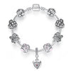 New Brand Women Bracelet With 925 Unique Silver Crystal Charm Bracelet