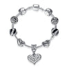 New Brand Women Bracelet With 925 Unique Silver Crystal Charm Bracelet