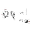 925 Sterling Silver Smooth Surface Stud Earrings For Women Men