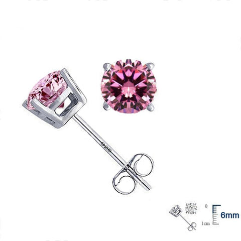 High Quality Real Pure 925 Sterling Silver Earrings Jewelry For Women With Cubic Zircon