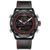 Sports Waterproof Multi function LED Chronograph Leather Wrist Watch Clock 9144
