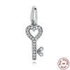 Princess Crown Love Lock CZ Pendant With 925 Sterling Silver Jewelry For Women