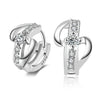 925 Sterling Silver Crystal Row Luxury Silver Earrings For Women