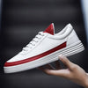Men Soft Leather Flat Sneakers Shoes