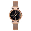 Starry Sky Magnet Buckle With Rose Gold Casual Wristwatch For Women