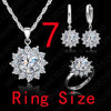 New Fashion Sun Flower Wedding Jewelry Pendant Necklace Rings With 925 Sterling Silver For Women