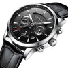 New Fashion Analog Quartz 30M Waterproof Chronograph Sport Date Leather Band Watches