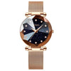 Latest Rose Gold Steel Mesh Watch For Women With Crystal Waterproof Watch