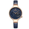 Top Brand Luxury Fashion For Women With Leather Waterproof Clock