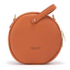 Circular Design PU Leather Women Messenger Shoulder Handbag