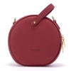 Circular Design PU Leather Women Messenger Shoulder Handbag