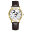 Disney Watch With Mickey Mouse For Women Leather Strap