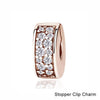 Spacer Clip Charms Rose Gold With 100% 925 Sterling Silver Pendant For Women