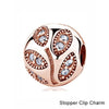 Charm Bead Rose Gold Pendant With Authentic 100% 925 Sterling Silver Jewelry For Women