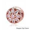 Charm Bead Rose Gold Pendant With Authentic 100% 925 Sterling Silver Jewelry For Women