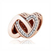 Charm Bead Rose Gold Pendant With Authentic 100% 925 Sterling Silver Jewelry For Women