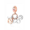 Charm Bead Rose Gold Pendant With Authentic 100% 925 Sterling Silver Jewelry For Women