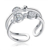 925 Sterling Silver Re sizable Classic Fashion Band Propose Rings