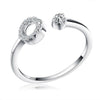 925 Sterling Silver Re sizable Classic Fashion Band Propose Rings