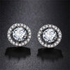 Cubic Zirconia Silver Stud Earrings for Women With 925 Sterling Sliver