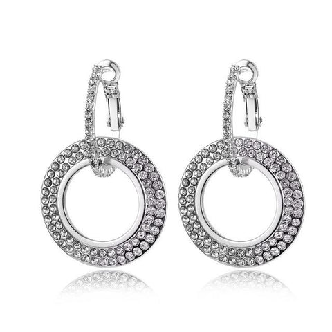 Cubic Zirconia Silver Stud Earrings for Women With 925 Sterling Sliver