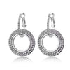 Cubic Zirconia Silver Stud Earrings for Women With 925 Sterling Sliver