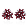Cubic Zirconia Silver Stud Earrings for Women With 925 Sterling Sliver