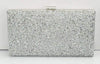 Women Luxury Polyester Evening Party Two Chain Crystal Clutch Bag