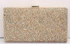 Women Luxury Polyester Evening Party Two Chain Crystal Clutch Bag