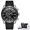 Silicone Strap Waterproof Sport Quartz Chronograph Military Watch