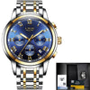 New Watches Men Luxury Brand LIGE Chronograph