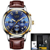 New Watches Men Luxury Brand LIGE Chronograph