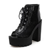 Woman Boots On Summer Mesh Rome Style With Lace Peep