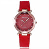 Starry Sky Wrist Watch Women Romantic Leather Rhinestone Designer Ladies Clock