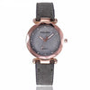 Starry Sky Wrist Watch Women Romantic Leather Rhinestone Designer Ladies Clock