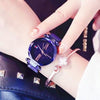 Magnetic Casual Fashion With Starry Sky Watch For Women
