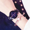 Magnetic Casual Fashion With Starry Sky Watch For Women