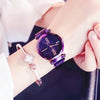 Magnetic Casual Fashion With Starry Sky Watch For Women