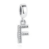 Original Crystal Alphabet A-Z Letter Pendant With 925 Sterling Silver For Women