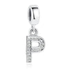Original Crystal Alphabet A-Z Letter Pendant With 925 Sterling Silver For Women