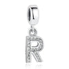 Original Crystal Alphabet A-Z Letter Pendant With 925 Sterling Silver For Women