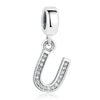 Original Crystal Alphabet A-Z Letter Pendant With 925 Sterling Silver For Women