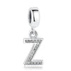Original Crystal Alphabet A-Z Letter Pendant With 925 Sterling Silver For Women