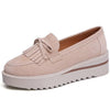 Tassel Platform Casual Leather Suede Shoes For Women