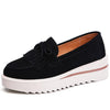 Tassel Platform Casual Leather Suede Shoes For Women